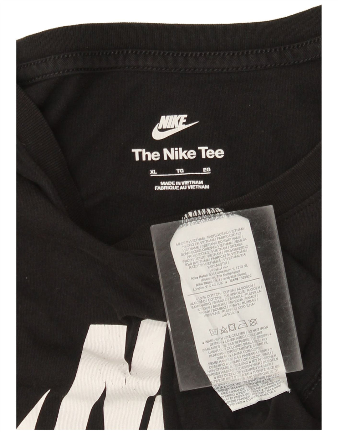 Ανδρικό γραφικό T-shirt Nike XL Μαύρο βαμβακερό