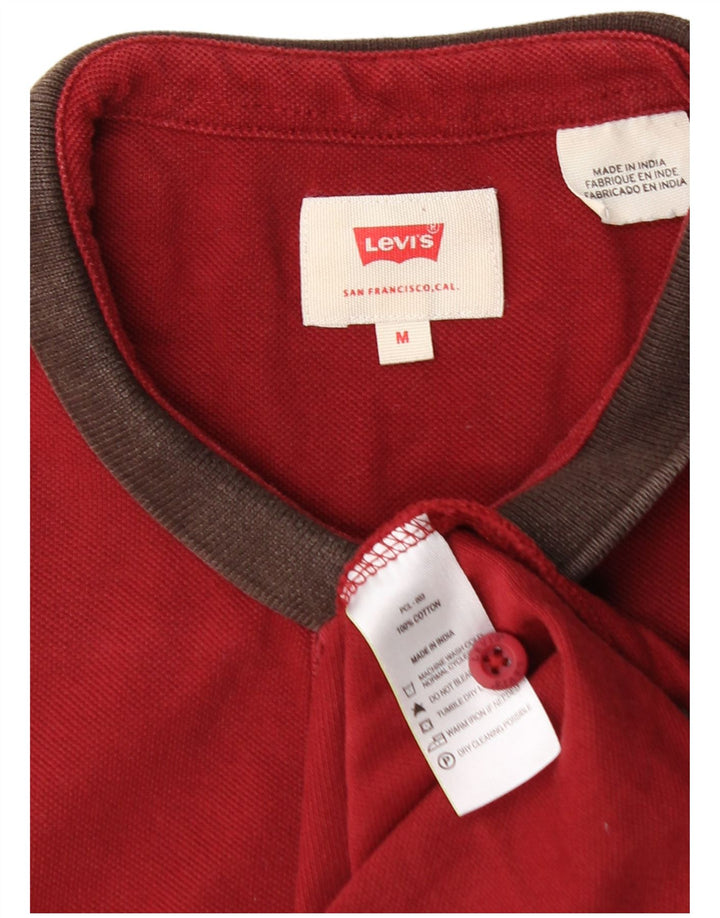 Ανδρικό πουκάμισο πόλο Levi's, μεσαίο κόκκινο χρώμα, βαμβακερό