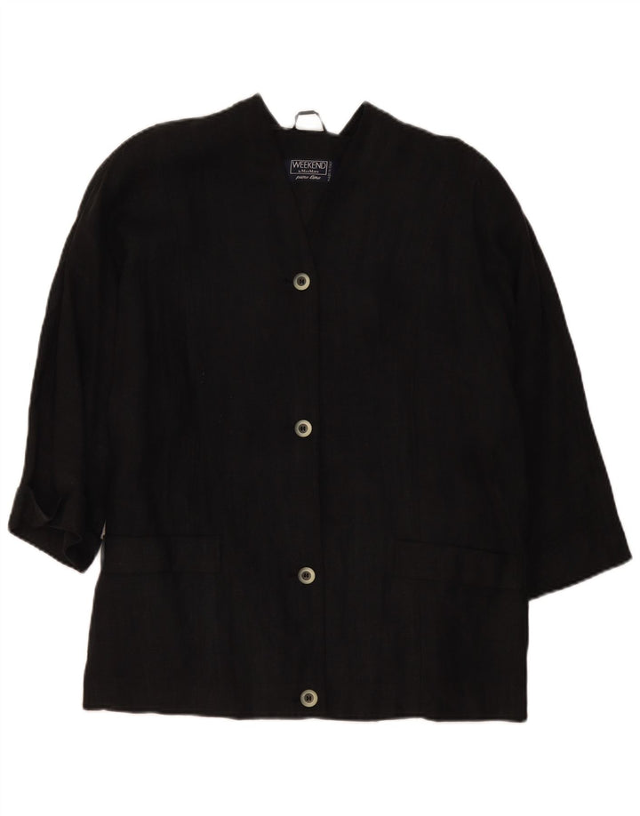 Max Mara Γυναικείο Σαββατοκύριακο Oversized τζάκετ blazer UK 10 Small Black