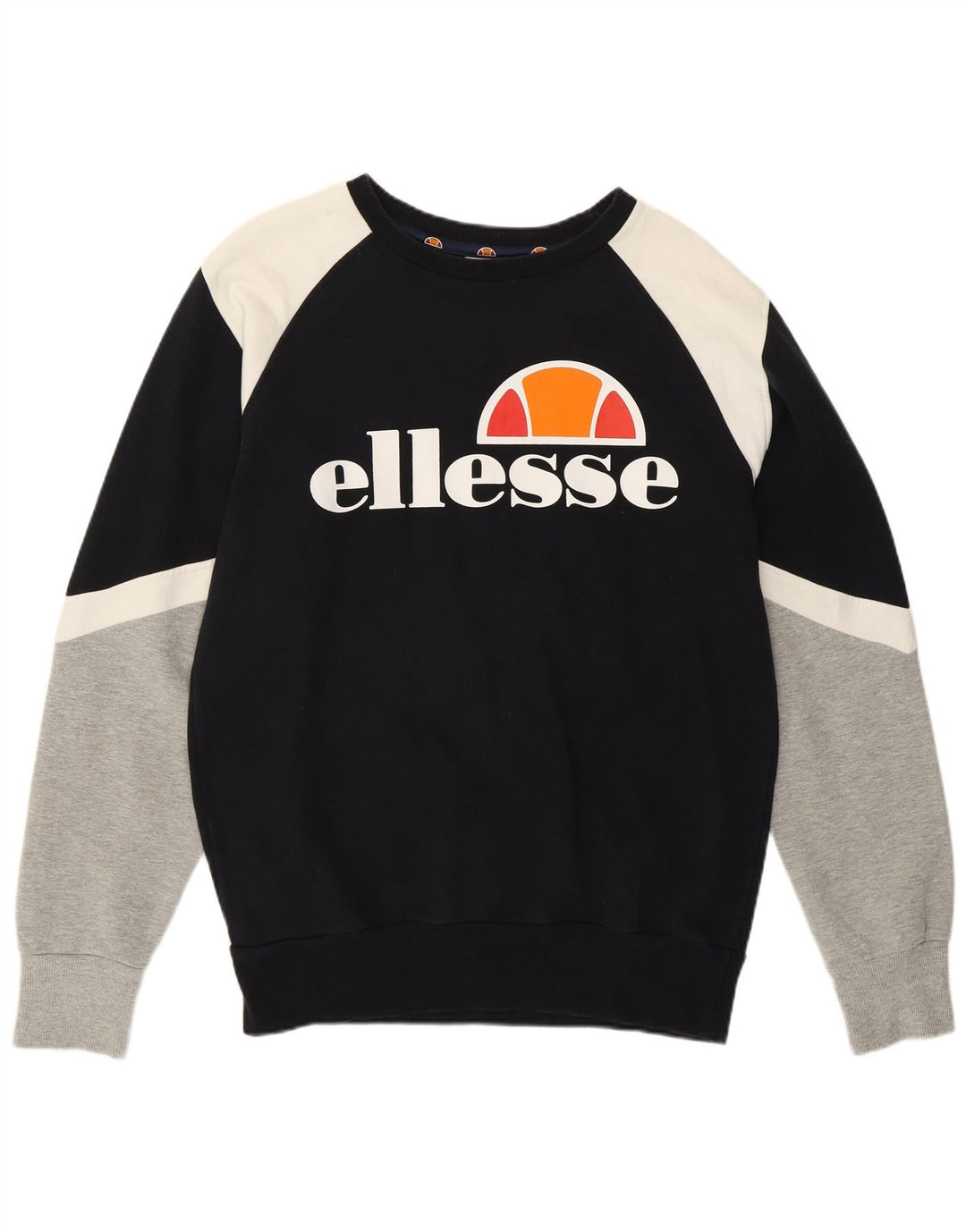 Γυναικείο γραφικό φούτερ Ellesse Jumper UK 10 Small Black Colourblock