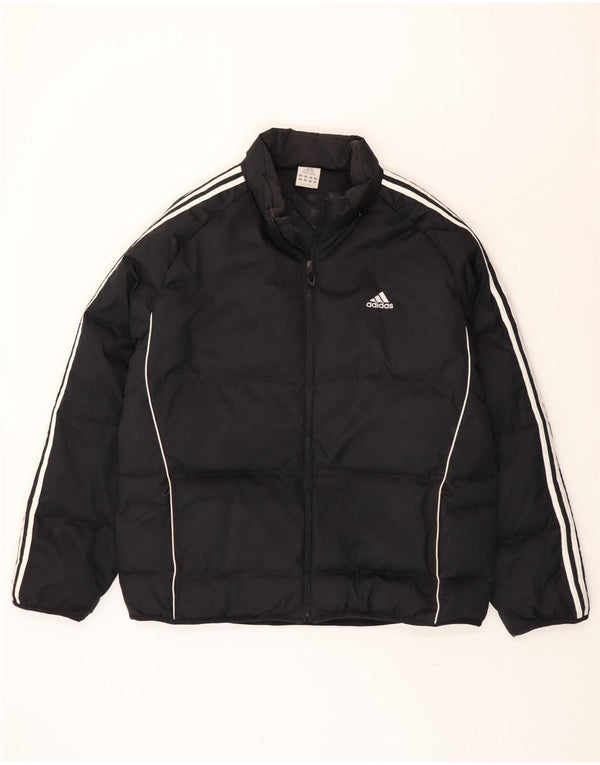 Ανδρικό μπουφάν με επένδυση Adidas UK 42 XL μαύρο πολυεστέρα