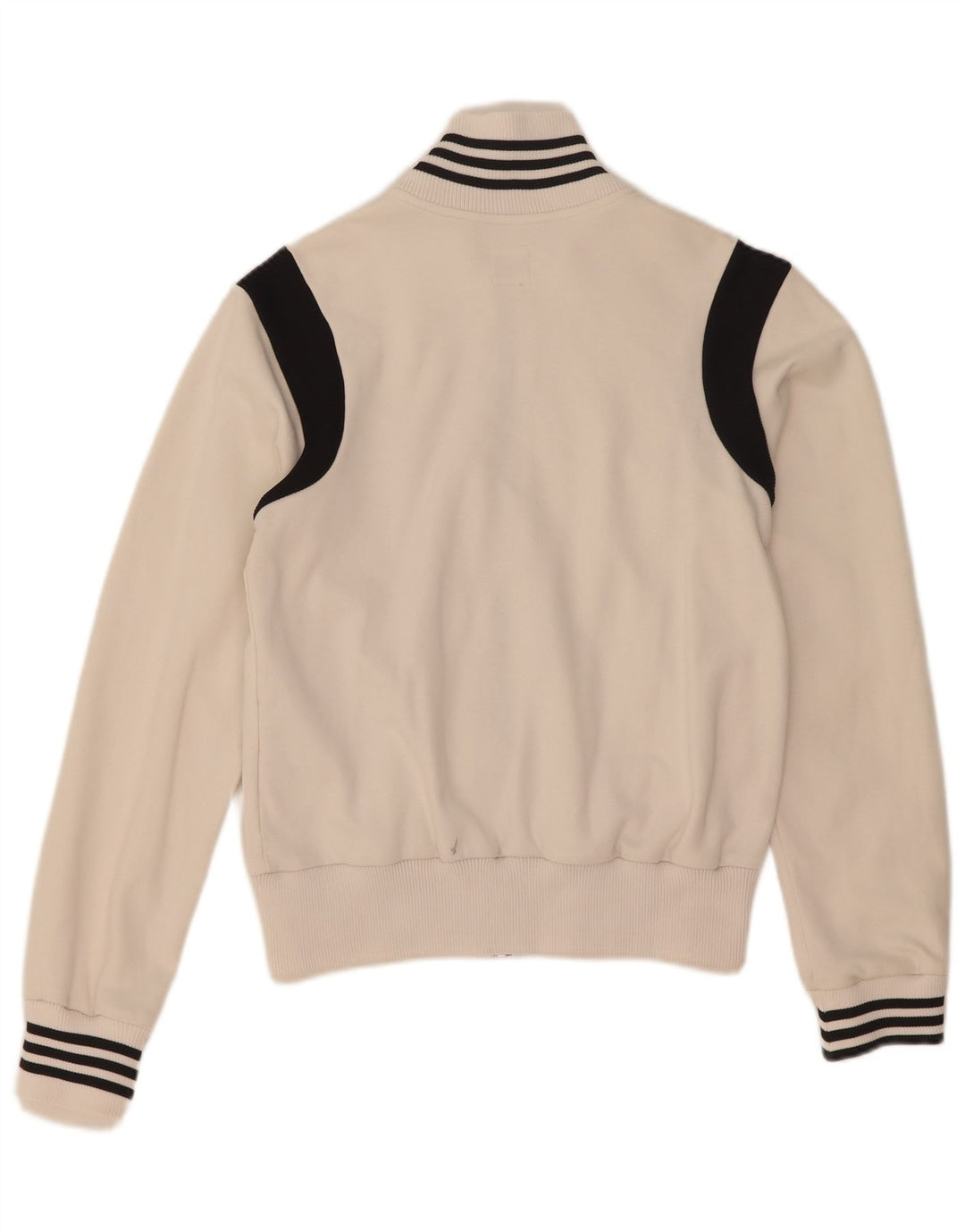 Γυναικεία αθλητική φόρμα γραφικών Adidas Top Jacket UK 10 Small White Colourblock