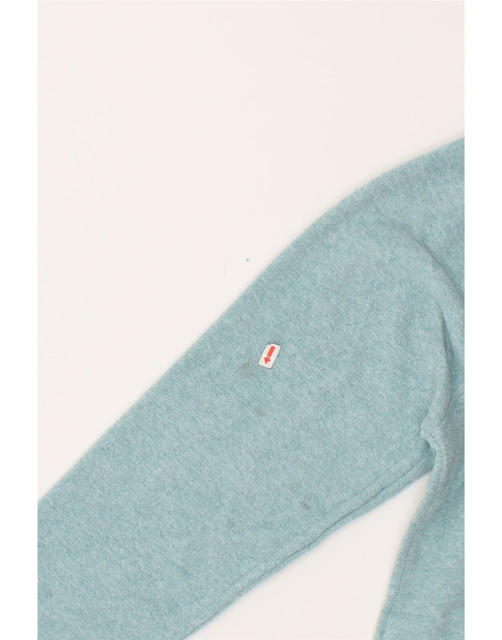 EDDIE BAUER Womens Zip Neck Fleece Jumper UK 16 Large Blue Polyester Vintage Eddie Bauer and Second-Hand Eddie Bauer from Messina Hembry 