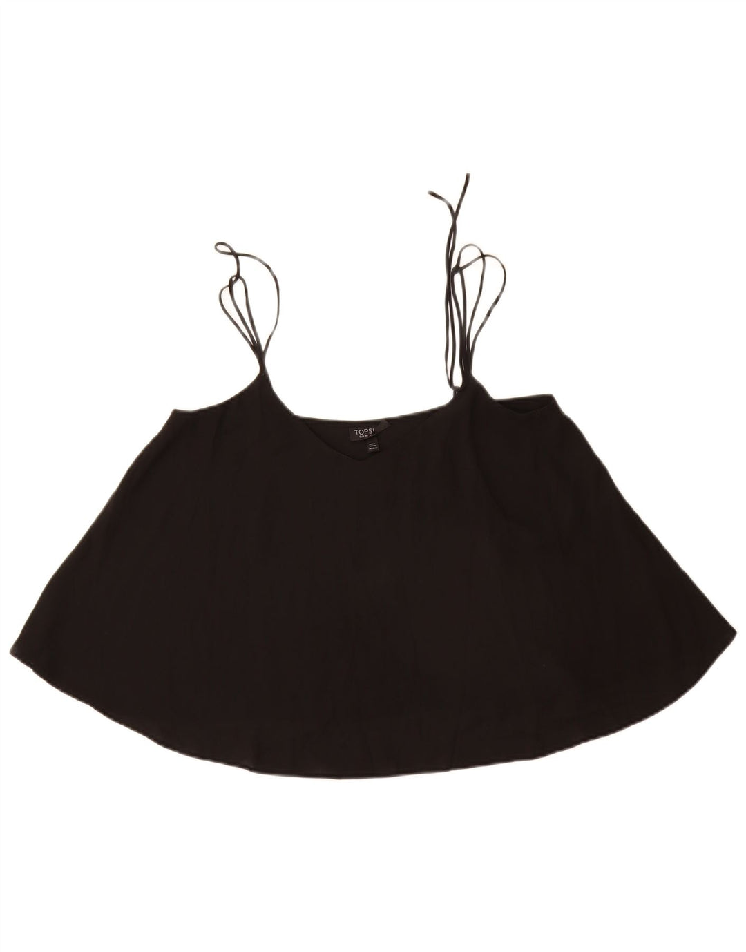 Topshop Womens Cami Top UK 12 Medium Black Polyester