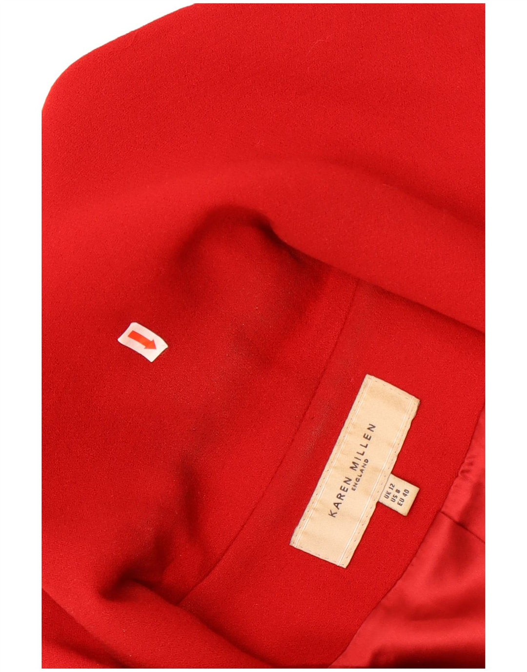 Karen Millen Γυναικείο μπλέιζερ με 3 κουμπιά μπουφάν UK 12 μεσαίο κόκκινο μαλλί