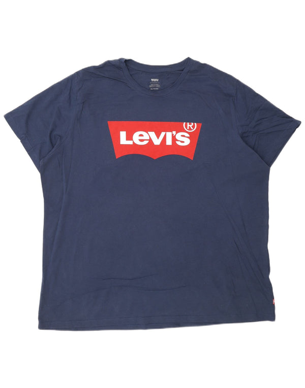 Ανδρικό γραφικό T-Shirt Levi's Top 2XL Navy Blue Cotton