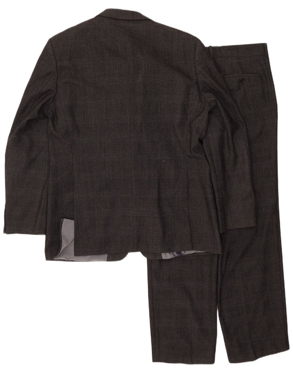 Hugo Boss Ανδρική φόρμα με 2 κουμπιά EU 54 2XL W38 L31 Grey Check Wool