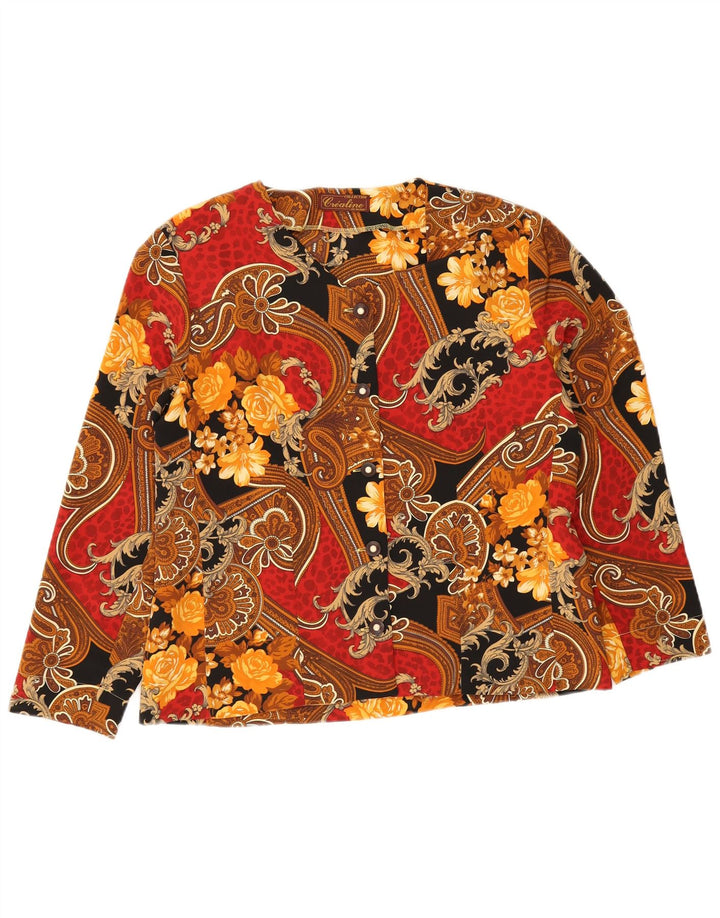 Vintage γυναικείο μπουφάν blazer UK 16 μεγάλο πολύχρωμο Paisley