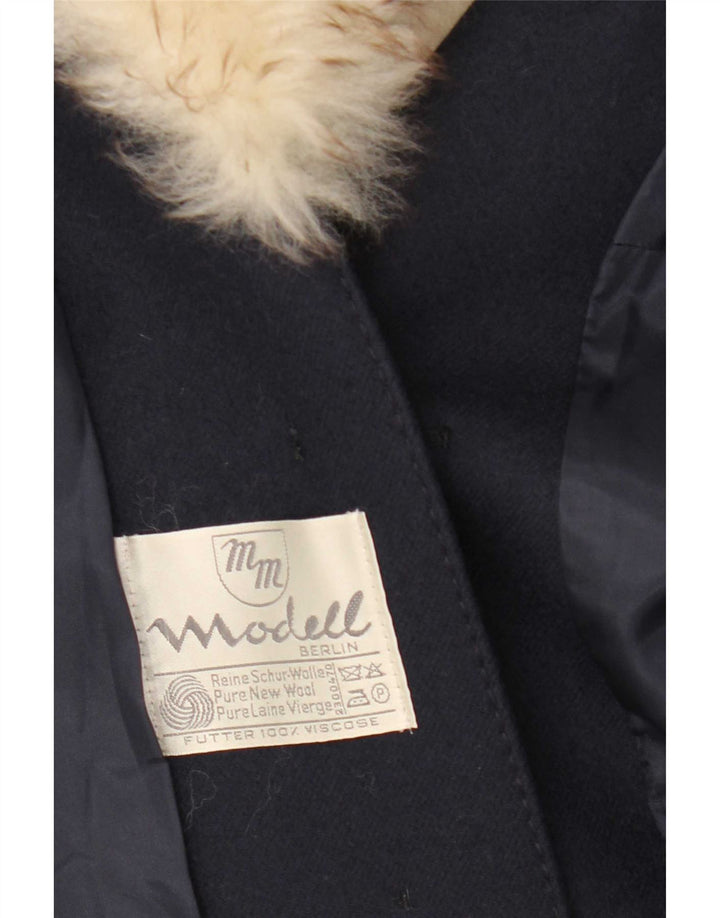 Vintage γυναικείο πανωφόρι UK 18 XL Navy Blue Wool