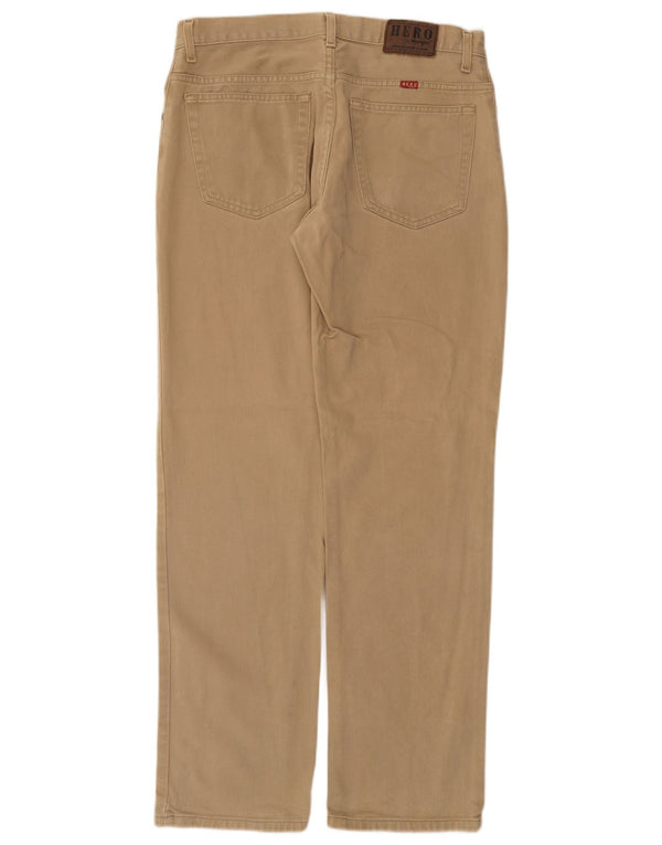 Wrangler Mens Hero Regular Fit Casual Παντελόνι W34 L32 Μπεζ βαμβακερό