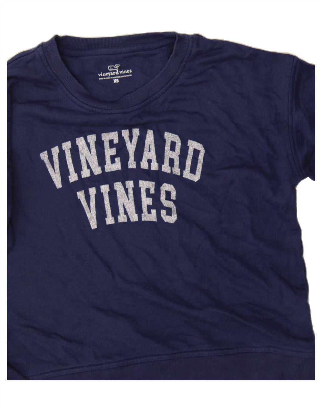 VINEYARD VINES Womens Oversized Sweatshirt Jumper UK 6 XS Navy Blue Vintage Vineyard Vines and Second-Hand Vineyard Vines from Messina Hembry 