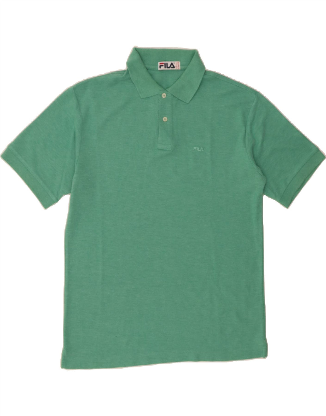 FILA Mens Polo Shirt Medium Green Cotton Vintage Fila and Second-Hand Fila from Messina Hembry 