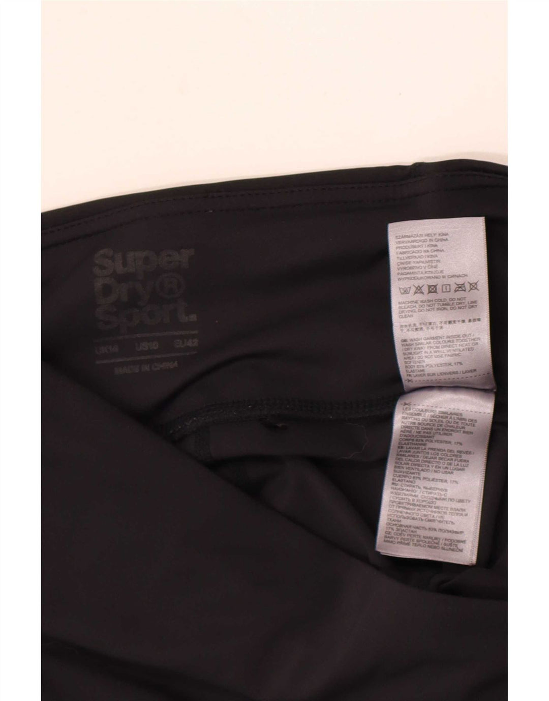 Γυναικεία γραφικά κολάν Superdry UK 14 Large Black Polyester