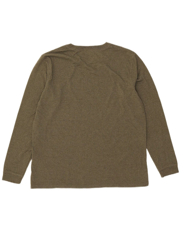 Carhartt Womens Loose Fit Graphic Top μακρυμάνικο US 12/14 Large Khaki