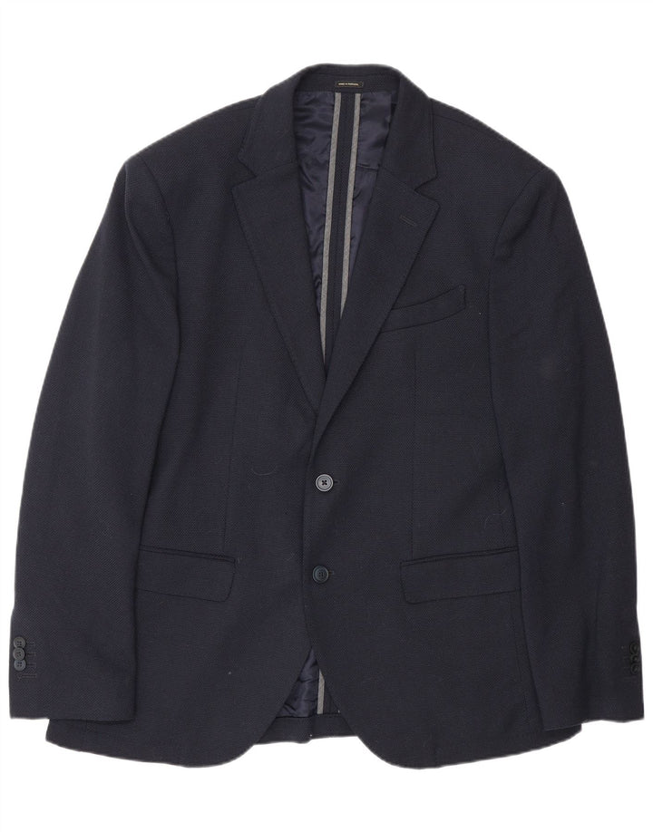 Massimo Dutti Ανδρικό σακάκι μπλέιζερ με 2 κουμπιά EU 50 Medium Navy Blue Wool
