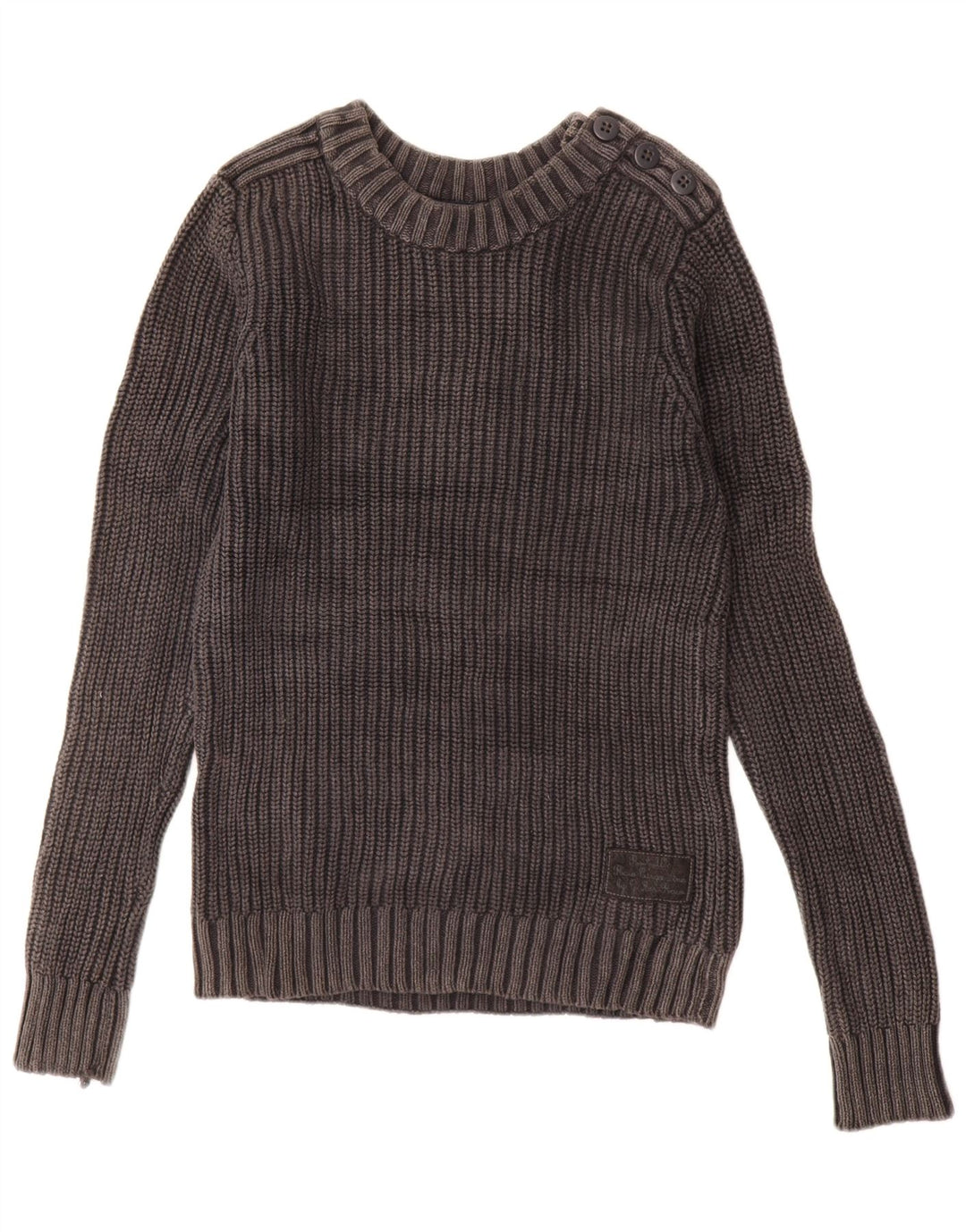 Ανδρικό πουλόβερ G-Star Boat Neck Jumper Μεσαίο γκρι βαμβακερό