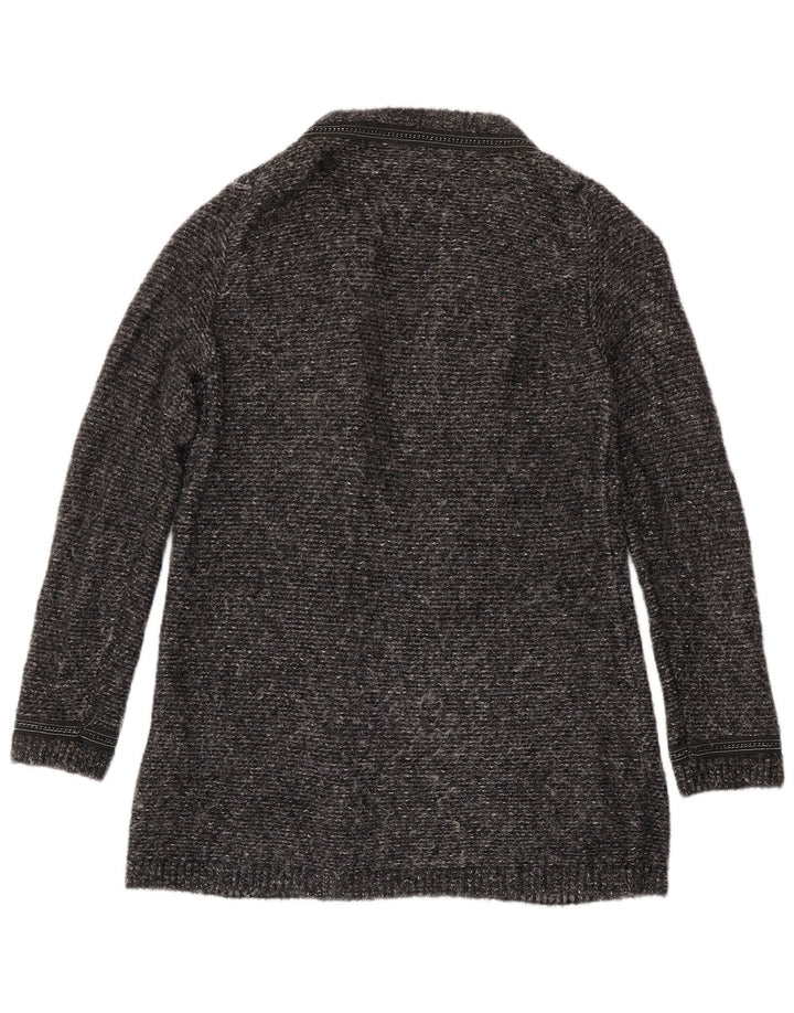 Massimo Dutti Γυναικείο πουλόβερ μακράς ζακέτας Ηνωμένου Βασιλείου 14 Μεσαίου Γκρι φλύκταινες