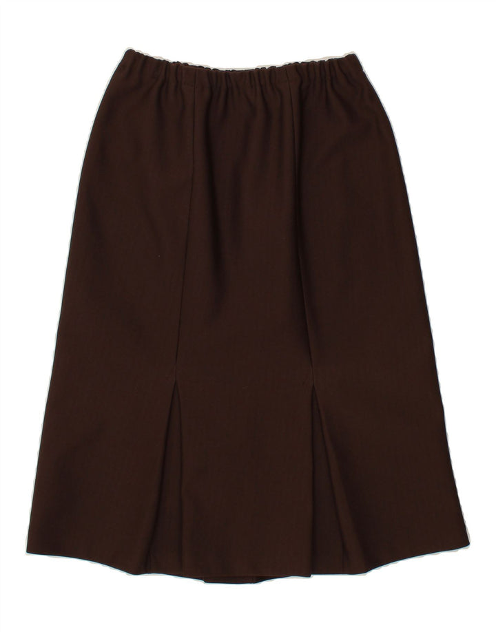 TREVIRA Womens A-Line Skirt UK 8 Small W26  Brown Polyester Vintage Trevira and Second-Hand Trevira from Messina Hembry 