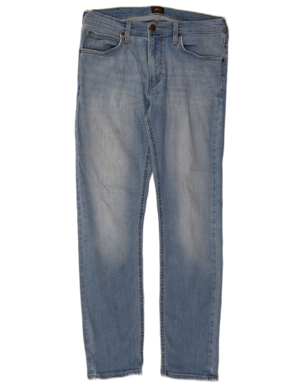 Lee Womens Luke Slim Jeans W31 L32 Blue Cotton