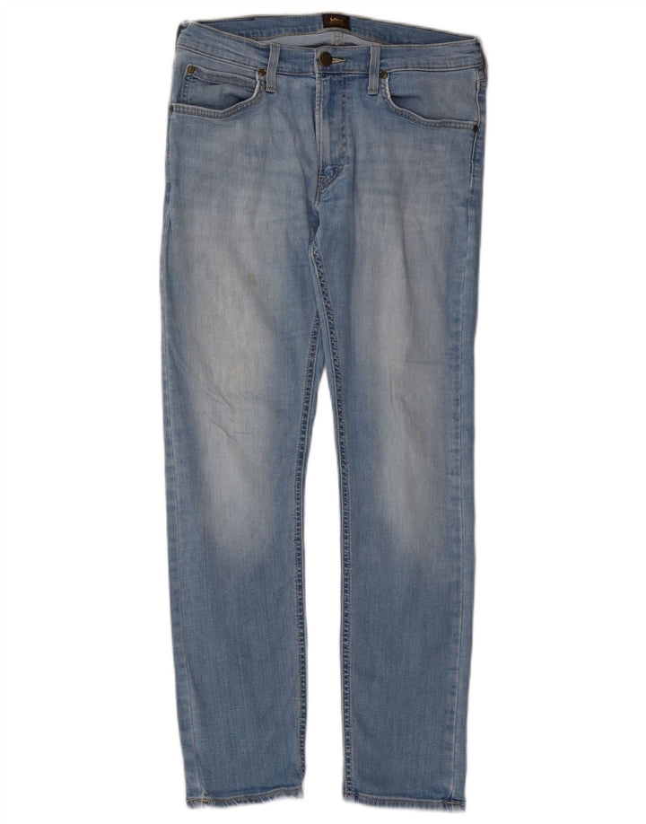 Lee Womens Luke Slim Jeans W31 L32 Blue Cotton