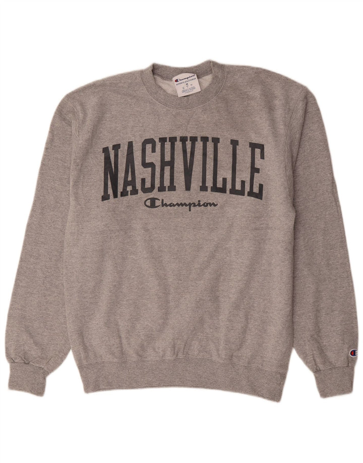 Ανδρικό γραφικό φούτερ Champion Nashville Jumper Medium Grey Flecked