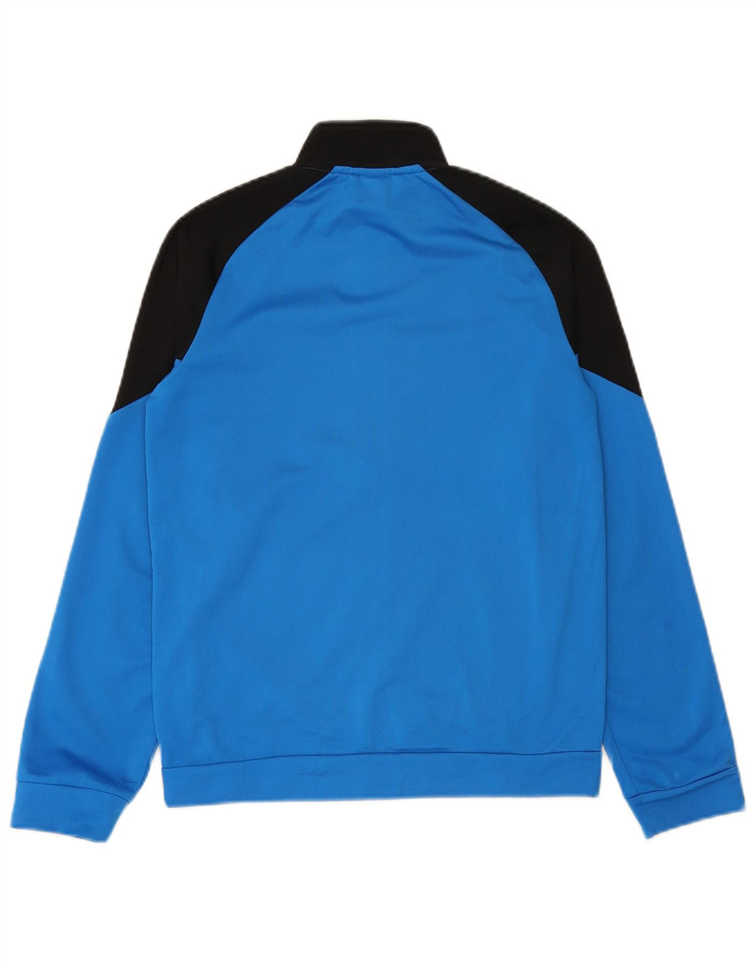 PUMA Boys Graphic Tracksuit Top Jacket 13-14 Years Blue Colourblock
