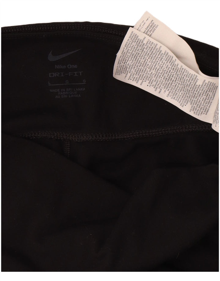Γυναικείο κολάν Nike Dri Fit UK 16 Μεγάλο μαύρο πολυεστέρα