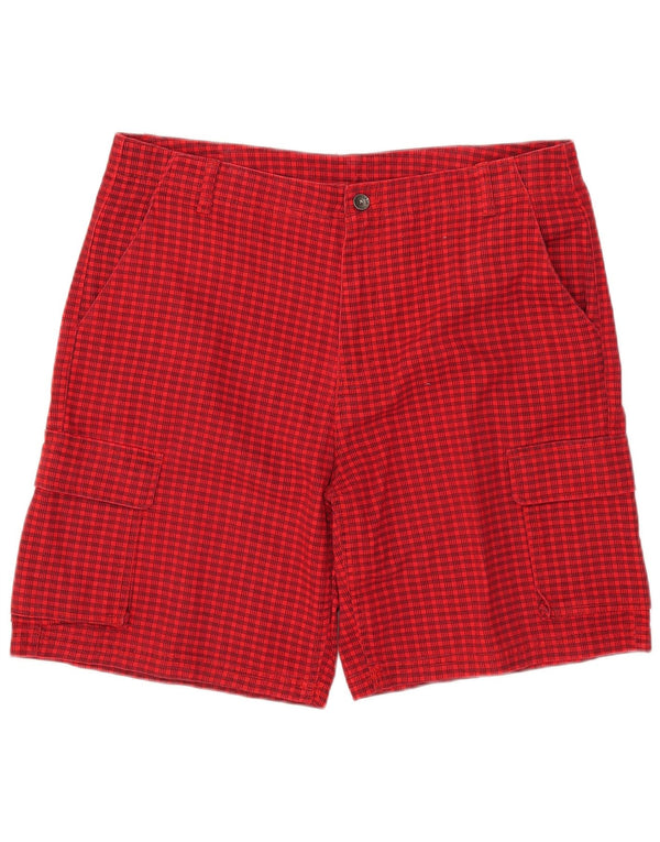 Ανδρικό σορτς Cargo Converse W38 XL Red Check Polyester