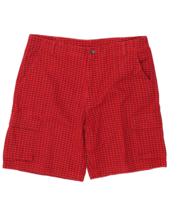Ανδρικό σορτς Cargo Converse W38 XL Red Check Polyester