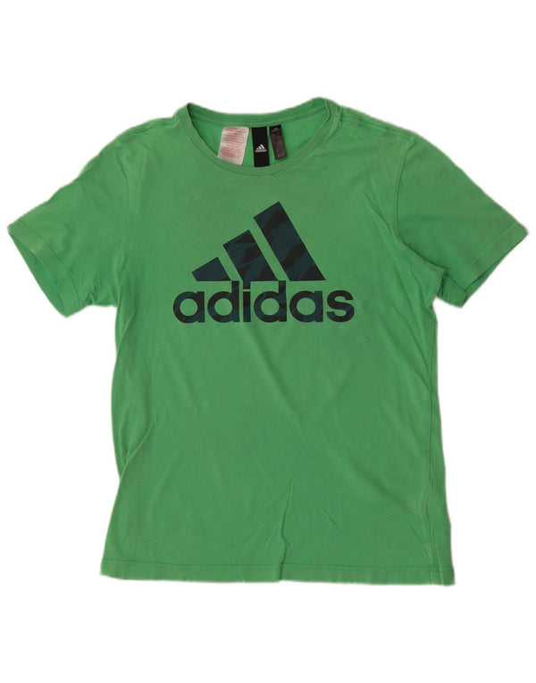 Adidas Boys Graphic T-Shirt Top 13-14 ετών Πράσινο βαμβακερό