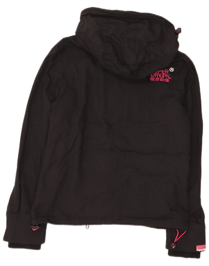 SUPERDRY Γυναικείο Windcheater με κουκούλα Windbreaker Jacket UK 14 Medium Black