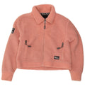 Superdry γυναικείο αρκουδάκι υπερμεγέθη Fleece Jacket UK 10 Small Pink