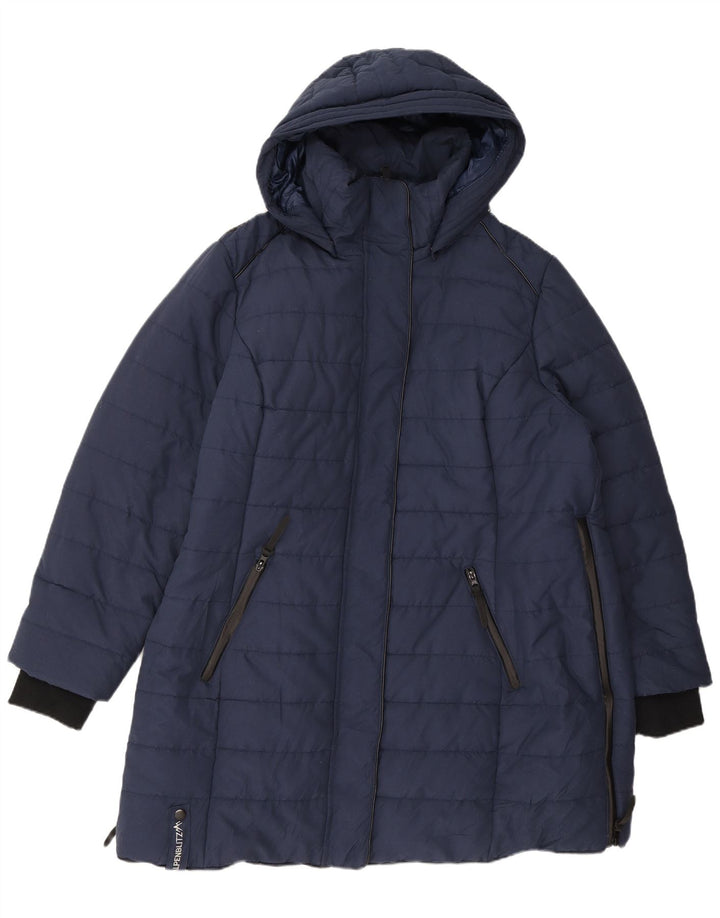 Alpenblitz γυναικείο παλτό με κουκούλα UK 24 4XL Navy Blue Polyester