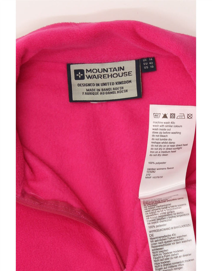 Mountain Warehouse Γυναικείο φερμουάρ Fleece Jumper UK 14 μεγάλο ροζ πολυεστέρας