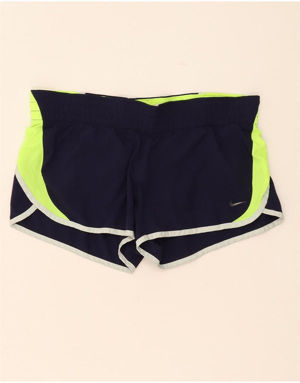 Nike γυναικείο κανονικό αθλητικό σορτς UK 14 μεσαίου χρώματος Navy Blue Colorblock Sports