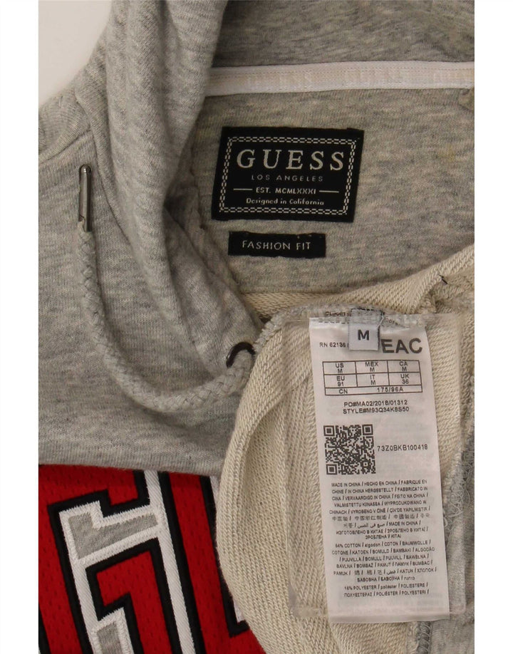 Ανδρικό γραφικό κουκούλα Guess, μεσαίο γκρι βαμβακερό