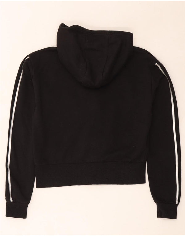 Juicy Couture Girls Crop Zip Hoodie πουλόβερ 14-15 ετών Μαύρο βαμβακερό