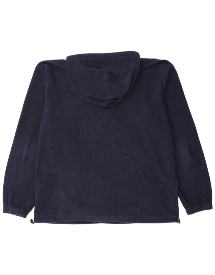 Champion Ανδρικά γραφικά με κουκούλα Fleece Jumper Μεγάλο Navy Blue Polyester