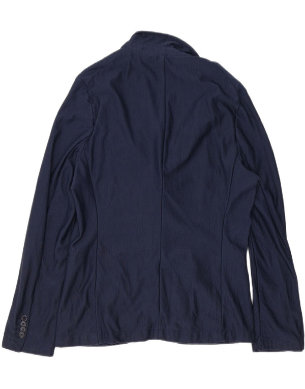Zara Ανδρικό σακάκι μπλέιζερ με 2 κουμπιά EU 52 Large Navy Blue Polyamide