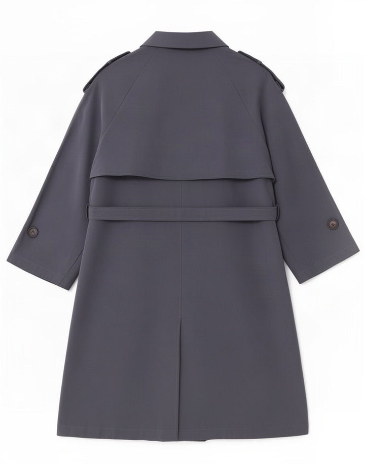 Zara γυναικεία καμπαρντίνα με 3/4 μανίκια UK 10 Small Grey