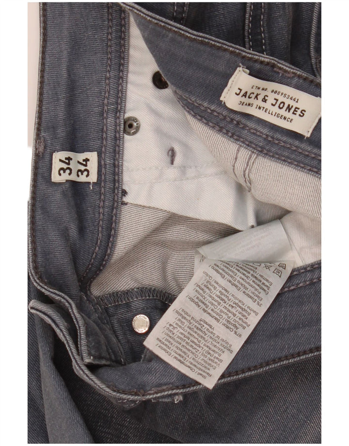 Jack & Jones Ανδρικό Tim Slim Jeans W34 L34 Γκρι βαμβακερό