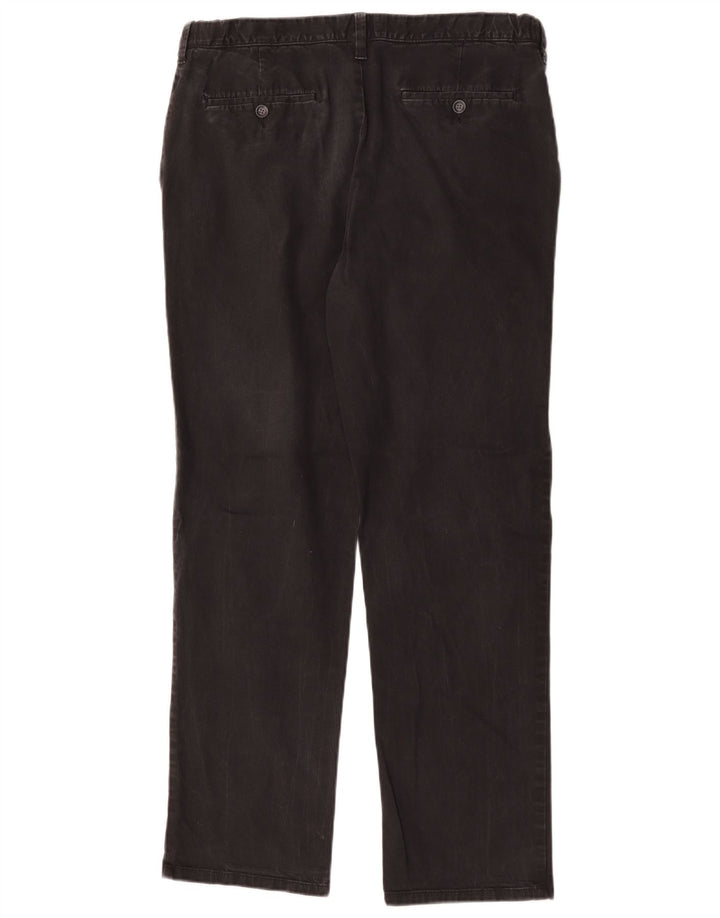 Marks & Spencer Ανδρικό παντελόνι Chino με κανονική εφαρμογή W36 L30 μαύρο βαμβακερό