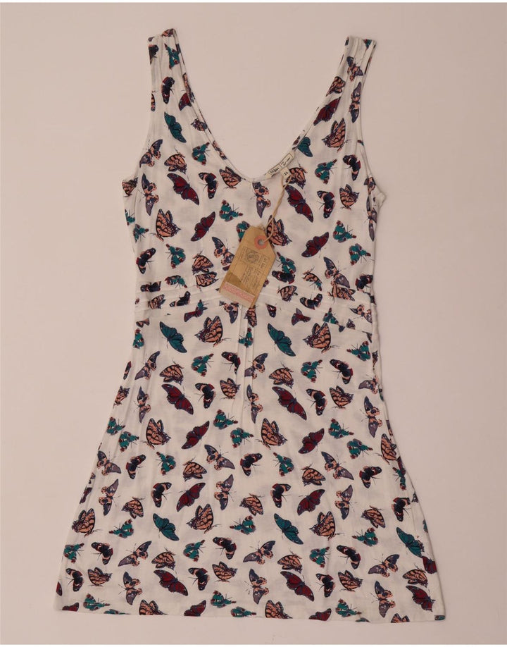 Fat Face Γυναικείο Sundress UK 14 Medium White Viscose Butterfly