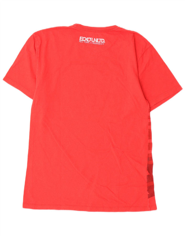 Ecko Unltd Ανδρικό γραφικό T-Shirt Top Μικρό κόκκινο γεωμετρικό βαμβακερό