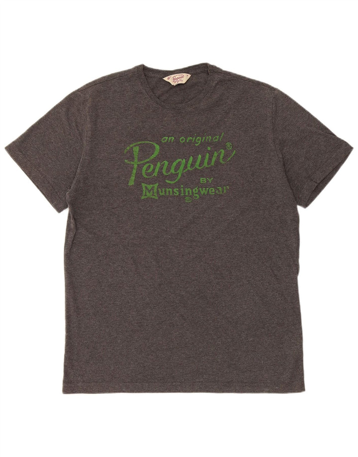 Ανδρικό γραφικό T-Shirt Penguin Top Medium Grey