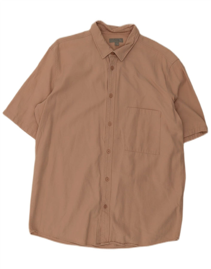 Ανδρικό κοντομάνικο πουκάμισο Cos Medium Beige Lyocell