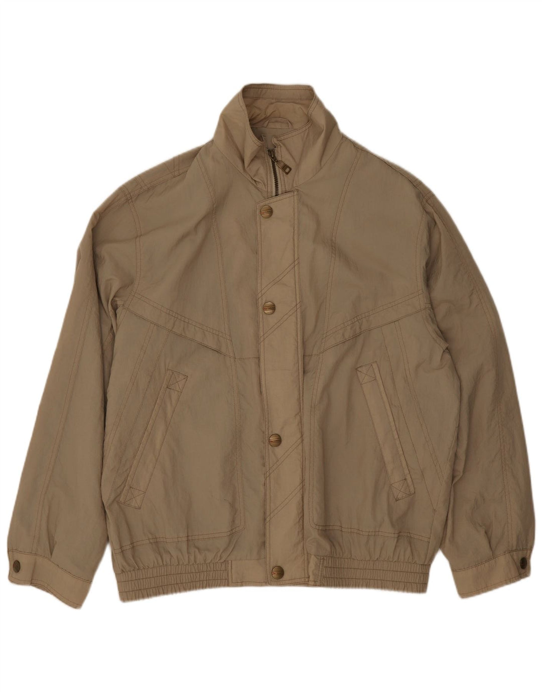 Vintage Ανδρικό Bomber Jacket UK 42 XL Beige Polyester