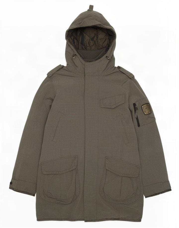 Ανδρικό μπουφάν Parka με κουκούλα Dekker UK 36 Small Grey Polyamide
