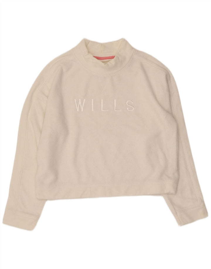 Jack Wills Γυναικείο Γραφικό Φούτερ Jumper UK 14 Large White