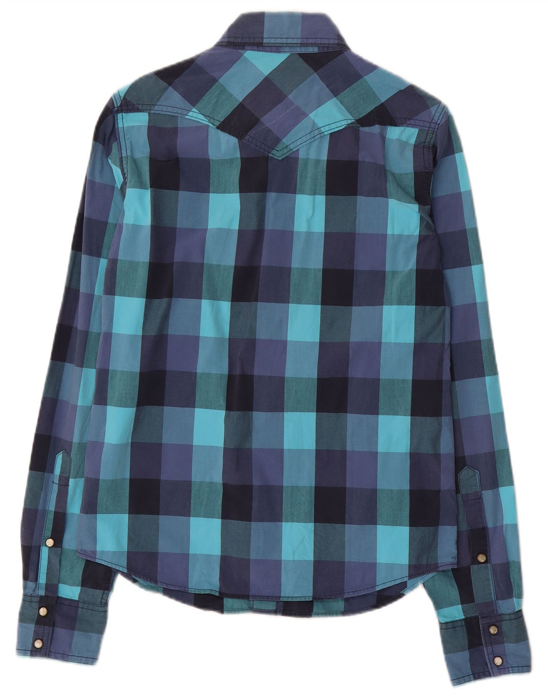 Ανδρικό πουκάμισο γουέστερν Hollister Small Blue Gingham Cotton